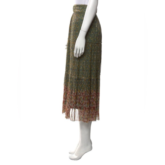 BA&SH Midi Skirt - Beautiful multicolored with golden thread. US size 6 - Picture 2 of 9